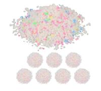 Happyyami 8bags Glow Dark Decorative Pebbles Multicolored Non-clumping Luminous Sand Gravel for Aquarium Vase Terrarium Craft Stones DIY Artistic Creations Random Color