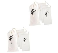 Happyyami 8pcs Ballet Drawstring Bag for Boys and Girls Canvas Ballet Dance Shoes Storage Portable Dance Bag