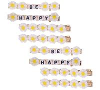 Happyyami 8pcs Daisy Flower Hair Clips Women Girls Boys and Girls Hair Barrettes