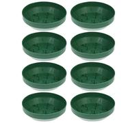 Happyyami 8pcs Flower Arranging Containers Foam Trays for Effortless Flower Arrangement, Green Plastic Fixing Trays Suitable for Wedding and Party Floral Arrangement Supplies