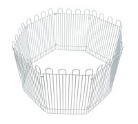 Happyyami 8pcs Hamster Fence Pet Enclosure Iron Wire White Safety Barrier Keeps Hamster Fit Fine Workmanship Suitable for Home and Pet Store