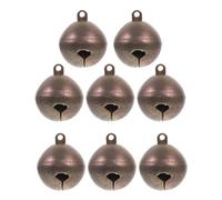 Happyyami 8pcs Mini Copper Bells for Pet Collars, Vintage Style Bell Charms with Hanging Ring, Melodious Sound to Capture Your Pet's Attention, for Dogs and Keychains