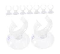 Happyyami 9pcs Aquarium Tubing Clamp Cup Holder for Fish Tank Airline Fixing Acrylic Inlet/outlet Water Pipe Clip