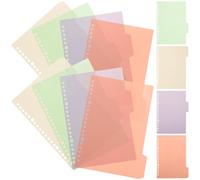 Happyyami A5 Notepad Divider Tabs for Quick Reference and Writing 10 Sets with 4 Colored Pp Index Dividers Categories Creative Design Suitable for Presentations and Research