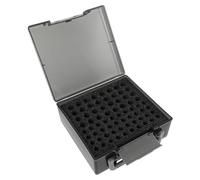 Happyyami Aa Aaa Battery Recycling Container with Plastic Sturdy Case and Sponge Lining - Portable Battery Organizer Storage Box for Household and Workspace