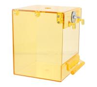 Happyyami Acrylic Bird Bath Tub for Cage Hanging Strong Yellow Bath Box Suitable for Sparrows and Small Birds Cage Accessory