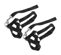 Happyyami Adjustable Dog Muzzle Training Belt 2pcs Soft Mesh Muzzle for Small/medium/large Dogs Safety Mask for Bulldogs Bite Suit Portable Leash