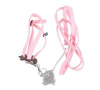 Happyyami Adjustable Pink Turtle Leash and Hamster Harness with Faux Material, Convenient for Owner to Drag and Easy to Put on Finger, for Turtle Training and Walking
