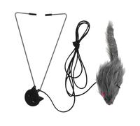 Happyyami Adjustable Teasing Stick Cat Squeaky Toy Hangings Cat Toy for Household Pet Accessory