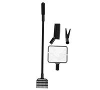 Happyyami Aquarium Algae Remover Tank Algae Gravel Rake Cleaning Brush for Fish Tank 4 in 1 Cleaning Kit