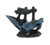Happyyami Aquarium Shipwrecks Decoration Realistic Resin Ships for Fish Tank Ornaments Betta Fish Hideout Freshwater Aquarium Decor Safe Easy to Install