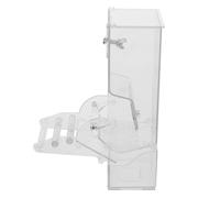 Happyyami Automatic Bird Feeder Large Capacity Acrylic Budgie Feeder with Self-sliding Design and Arc-shaped Practical Container for Outdoor Parakeet Feeding