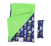 Happyyami Bearded Dragon with Pillow Soft Cotton Reptile Bed for Rats Geckos Animals Cozy Breathable Blue Green Blanket