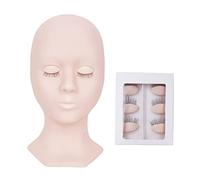 Happyyami Beautiful Eyelash Mold Practice Mannequin Head Detachable Head Mold for Makeup Grafting