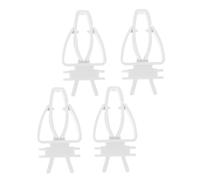 Happyyami Bird Cage Food Holder 4pcs Heavy Duty Parrot Fruit Clips Plastic Snack Clip for Birds Lovebird Budgie