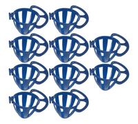 Happyyami Bird Feeding Basket 10Pcs Blue Hanging Cage Cup Feeders Vegetable Fruit Holder for Sparrows and Jade Birds with Egg Tray and Snack Treats
