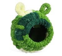 Happyyami Bird Nest Snuggle Hut Velvet Parakeet House Secure Mounting for Birdcages Cozy Warmth and Decorative Design for Parrots and Cockatiels