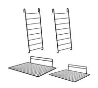 Happyyami Bird Perch Stainless Steel Platform with Ladder Rectangle Shape Black Indoor Outdoor Bird Gym Playground to Stimulate Climbing and Strengthen Muscle Coordination for Macaws