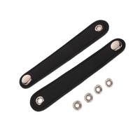 Happyyami Black Double Layer Pu Leather Accordion Bellows Strap with 4 Buckle Fastening, Lightweight and Sturdy Accordion Fixing Strap for Musicians and Enthusiasts