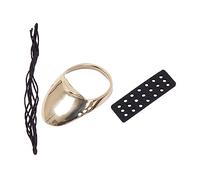 Happyyami Brass Ring Thumb Ring for Traditional Archery Wear-Resistant Ergonomic Design with Leather Spacer for Shooter's Thumb