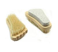 Happyyami Bristle Foot Brush Natural Pumice Massage Dead Skin Remover Body Scrubber