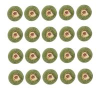 Happyyami Bunny Toys Molar Grass Cakes 20pcs Rabbit Treats Safe for Guinea Pigs Natural Pet Accessories for Easy Grinding