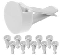 Happyyami Car Air Vent Clips 100Pcs Metal White Square Head Auto Conditioner Outlet Clips for Vehicle Air Vents Home and Office Use