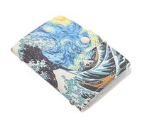 Happyyami Celestial Pattern Card Holder Large Capacity Pu Leather Multi-Card Slots Wallet with Snap Button Secure for Business and Credit Cards, Outdoor and Daily Use