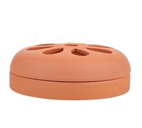 Happyyami Ceramic Hollow Incense Burner Case with Scald Cover Fireproof Holder Plate for Safe Indoor Outdoor Use Stylish Ventilated Design Protects and Pets