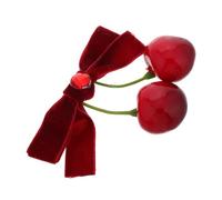 Happyyami Cherry Bow Hair Clips for Women Cute Alligator Barrettes Vibrant Red for Playful Ponytails Distinctive Hair Accessories to Enhance Any Outfit