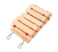 Happyyami Chicken Coop Toy Natural Wood Ladder Swing for Poultry Perch for Chickens Birds for Coop Decoration Support All Breeds Provides Exercise Rest