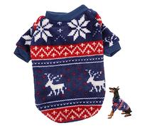 Happyyami Christmas Dog Sweatshirt Warm Comfortable Pet Clothes for Cold Days Cozy Autumn Winter Outfit Cute Printing Patterns for Festive Celebrations