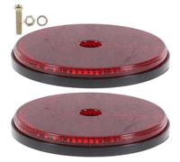 Happyyami Circular Trailer Reflectors 2pcs Brown Abs and Iron Material with Screw Fixing Easy Installation and High Visibility Reflectors for Vehicle Safety on Driveways and Roads