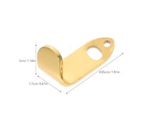 Happyyami Clarinet Thumb Rest Metal Replacement for Alto Saxophone Firm and Stable Structure Portable Saxophone Thumb Support Designed for Saxophonists Golden Metal Instrument
