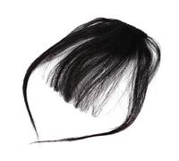 Happyyami Clip in Air Fringe Hair Extensions for Women Natural Straight Bangs Ultra-thin 1 Piece Hairpiece for Everyday Use Easy to Install Human Hair