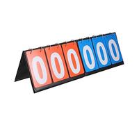 Happyyami Competition Score Board Ball Game Scorer 6-digit Folding Score Flipper with 3 Red 3 Blue Panels for Sports Games Tabletop Use