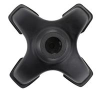 Happyyami Crabstick Feet Cover Four-Legged Rubber Mat for Walking Cane and Chair, Flexible Anti-Skid Pads for Use on Gravel Road and Concrete, Black Protective Foot Pad