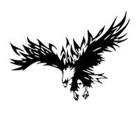 Happyyami Creative Eagle Shape Car Decal Sticker in Black PVC Self-Adhesive and No Warping Car Decorative Decals Exterior Accessories
