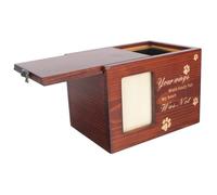 Happyyami Cremation Urn for Pets Cinerary Box for Cats and Dogs Memorial Keepsake Photo Frame Pet Funeral Supply Compact Design for Comforting Remembrance