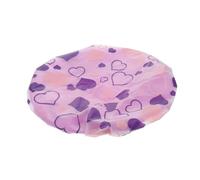 Happyyami Cute Double Layer Shower Cap Reusable Towel Bath Hat Elastic Band for Women for Hair Drying and Spa Use Full Hair Coverage Design