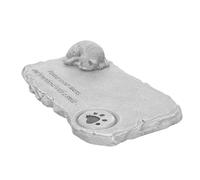 Happyyami Decorative Pet Tombstone Adorable Kitten Memorial Plaques Resin Garden Ornaments