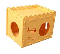 Happyyami Detachable Cat House Breathable Design and Wear-resistant Scratching Board for Indoor Play and Rest Felt Material