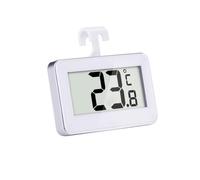 Happyyami Digital Refrigerator Thermometer White with Wide Big LCD Digits Magnetic Back Stand Hook for Fridge Freezer Temperature Monitoring