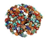 Happyyami Diy Mixed Color Crystal Quartz and Gemstone Chips 50g Bag for Art and Craft Projects 7-9mm Natural Stones Including Yellow Agate and Tiger's Eye
