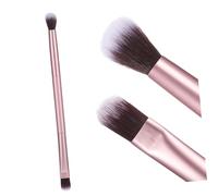 Happyyami Double Ended Makeup Brush Tool for Women Professional Eyebrow and Eyeshadow Brush in Dark Matted Golden for Daily Use and Cosmetic Application