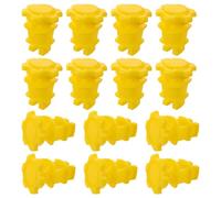 Happyyami Electric Fence Insulator Clips Preventing Electrical Leakage Yellow 20pcs Plastic Wire Holders Tool-Free Installation for Electric Fencing and Fence Wire Suitable for Woods