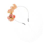 Happyyami Elegant Bride Veil Headband with Rhinestones Chic Hair Accessory for Weddings Parties and Anniversaries Stunning Mesh Headwear for Ladies Skin Friendly Durable Design