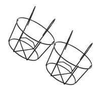 Happyyami Elegant Iron Hanging Flower Stand Set of Railing Plant Holders for Outdoor Balcony Decor