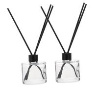 Happyyami Empty Glass Aroma Diffuser Bottle 50ml for Essential Oils with Elegant Design, for Spa and Bedroom Use, Diffusing Fragrance and Decorating Interior Spaces