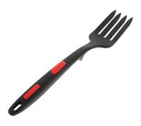 Happyyami Ergonomic Silicone Dinner Fork Multi-Function Kitchen Salad Fork for Families in Black Healthy and Safe Flatware for Everyday Use in Kitchens
